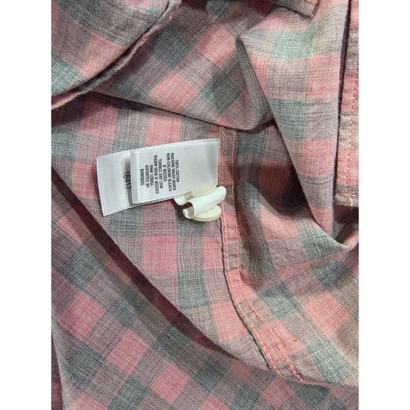 Bonobos Mens Slim Fit Gingham Button Down Shirt Pink Grey Cotton Large 18417 - Picture 8 of 13